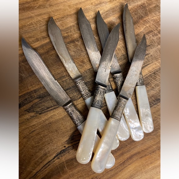 Landers Frary & Clark Aetna Works Fruit Knives 6” Set of 7 - Picture 8 of 11